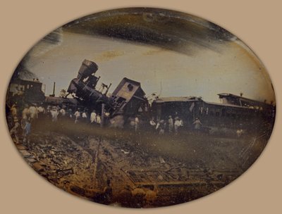 Zugunglück auf der Providence Worcester Railroad bei Pawtucket, Rhode Island von L. Wright